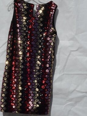 CLEO Sequin Shift Dress SZ M NWT